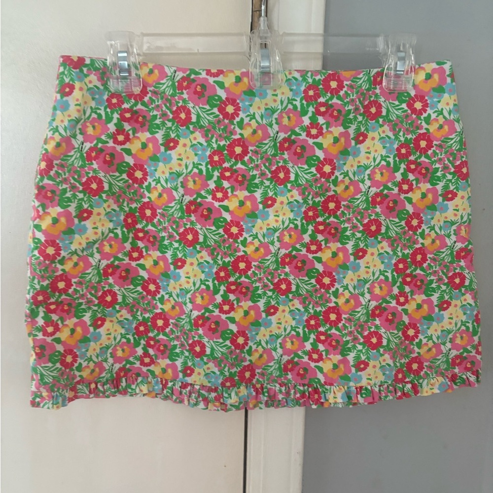Lilly Pulitzer Pink and Green Floral Skirt